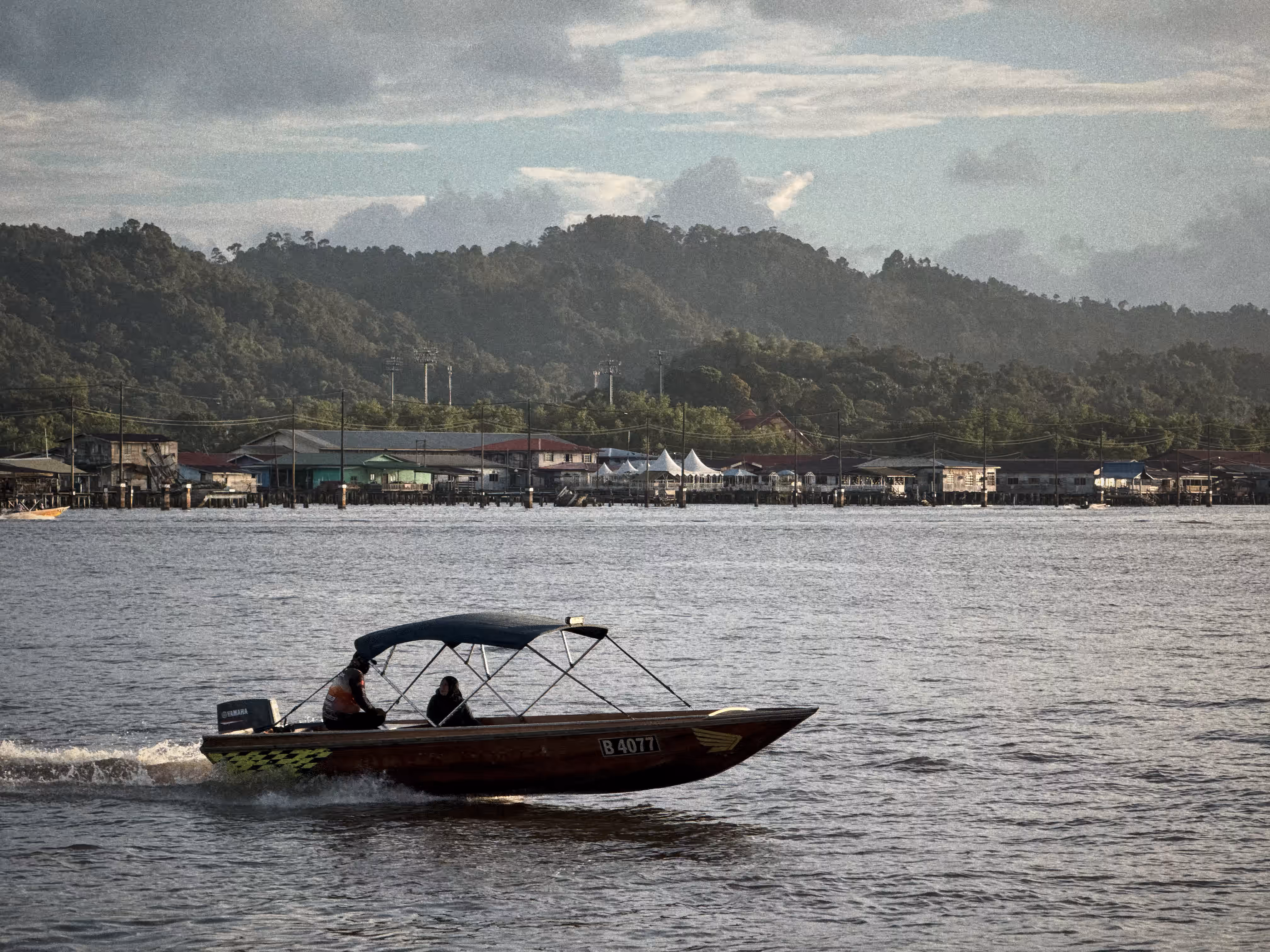 Speeder in the water village
